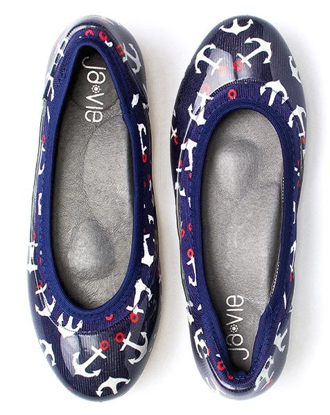 Sailing Chic Ja-Vie Jelly Flats Cute Anchor Details