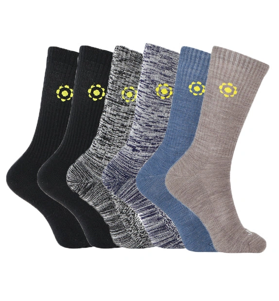 Cozy Comfort Crew Socks: 6 Pack of Luxurious Merino Wool Bliss!