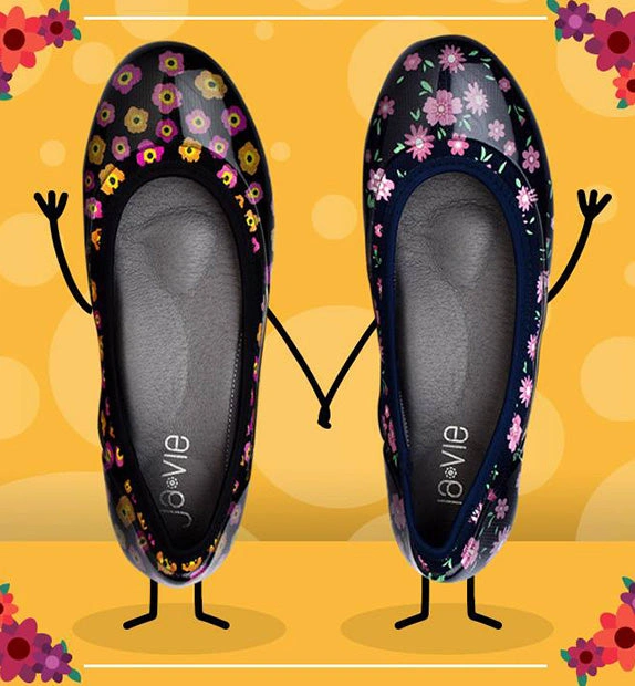 Navy Floral Jelly Flats for Little Sweethearts: Ja-Vie Baby Shoes